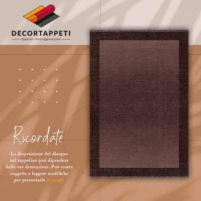 Fashionable vinyl rug Brown frame