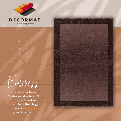 Fashionable vinyl rug Brown frame