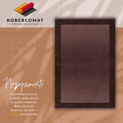 Fashionable vinyl rug Brown frame