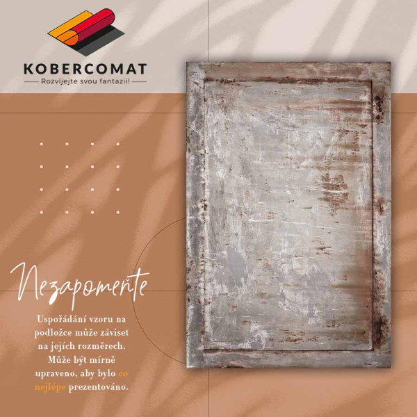 Vinyl rug Rusty sheet metal