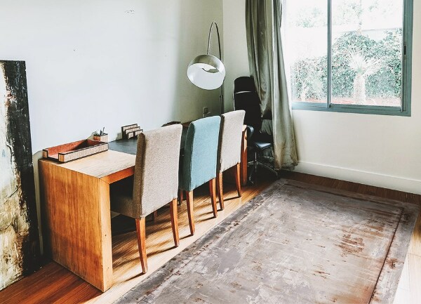 Vinyl rug Rusty sheet metal