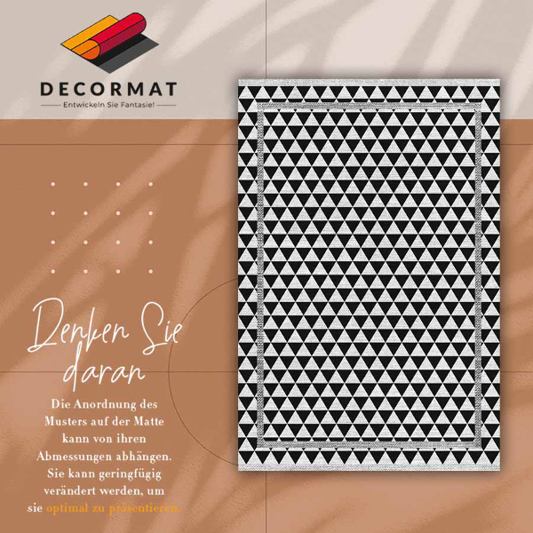 Indoor vinyl PVC carpet Black and white triangles