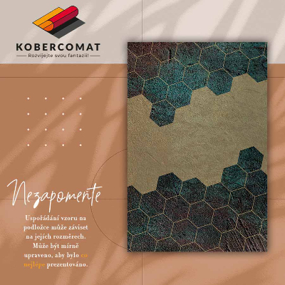 Universal vinyl rug Concrete hexagons