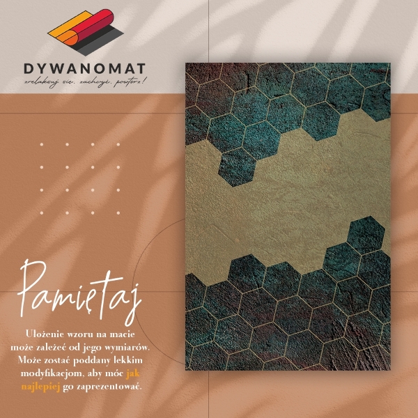 Universal vinyl rug Concrete hexagons