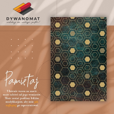 Interior vinyl floor mat Hexagonal pattern