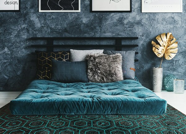 Vinyl floor mat Retro hexagons