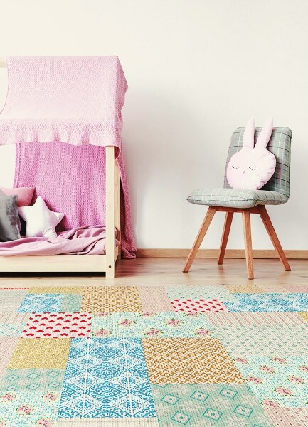 Indoor vinyl PVC carpet Patchwork various pieces