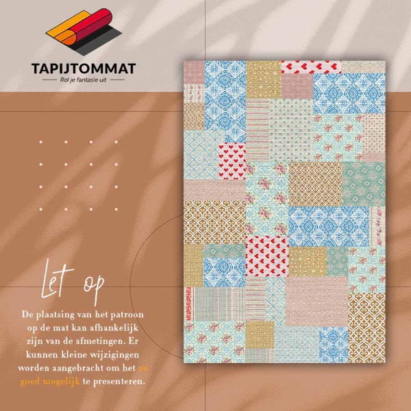 Indoor vinyl PVC carpet Patchwork various pieces