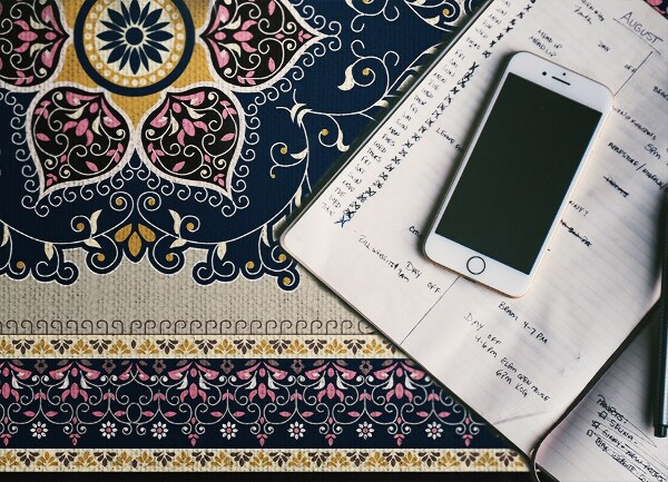 Vinyl floor rug Oriental Turkish style