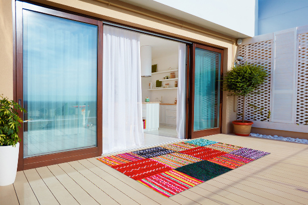 Garden rug amazing pattern Turkish patchwork