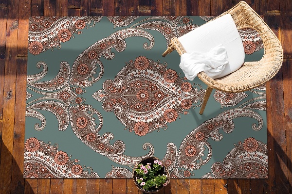 Modern outdoor carpet vintage Paisley