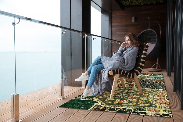 Terrace carpet Turkish patchwork style