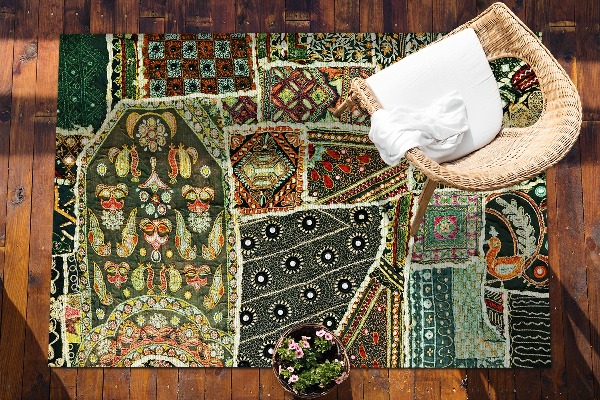 Terrace carpet Turkish patchwork style