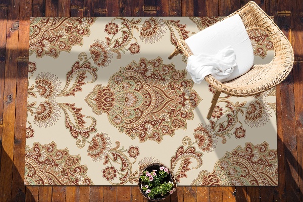 Outdoor rug for terrace Paisley style