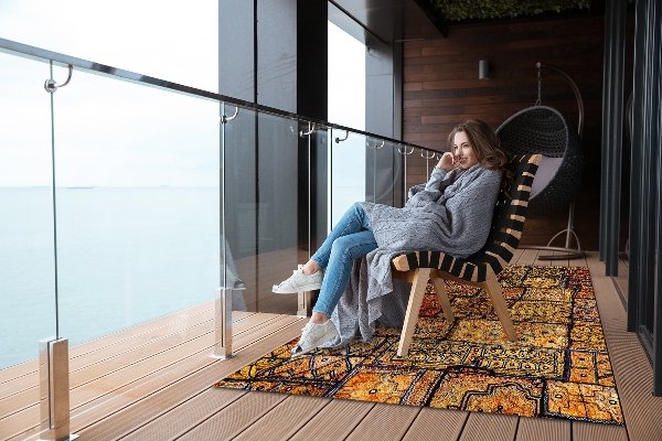 Modern outdoor carpet Turkish mosaic