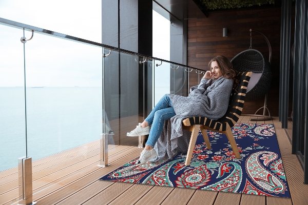 Outdoor terrace carpet Persian style