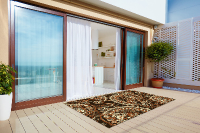 Modern balcony rug retro paisley