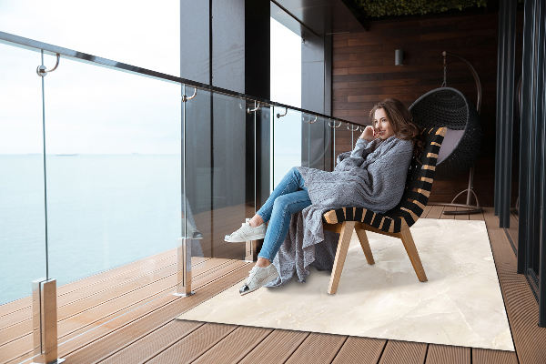 Carpet for terrace garden balcony marble pattern