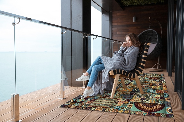 Outdoor carpet for terrace A mixture of tiles