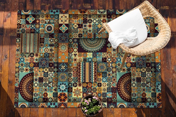 Outdoor carpet for terrace A mixture of tiles