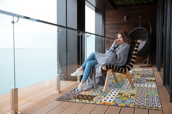 Balcony rug abstract mosaic