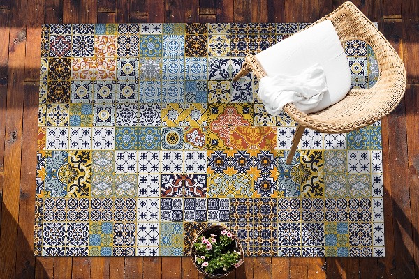 Balcony rug abstract mosaic