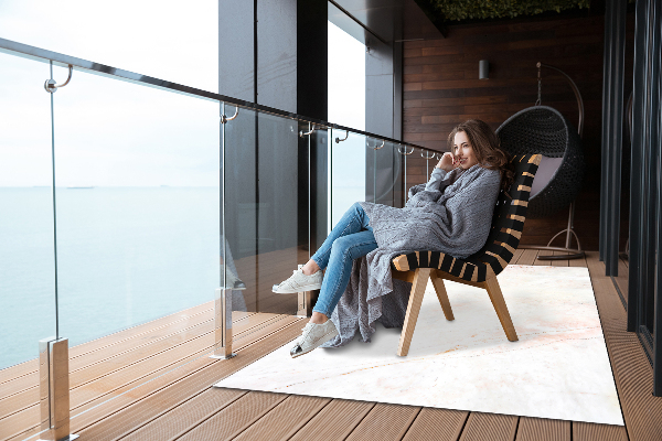 Modern outdoor carpet marble texture
