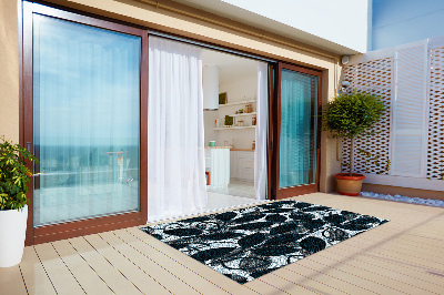 Outdoor rug for terrace pattern twigs