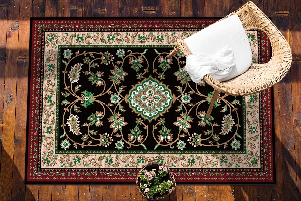 Outdoor carpet for terrace floral patterns