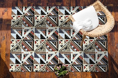 Balcony rug geometric mosaic