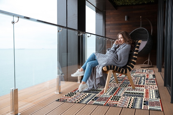 Outdoor mat for patio Indian designs