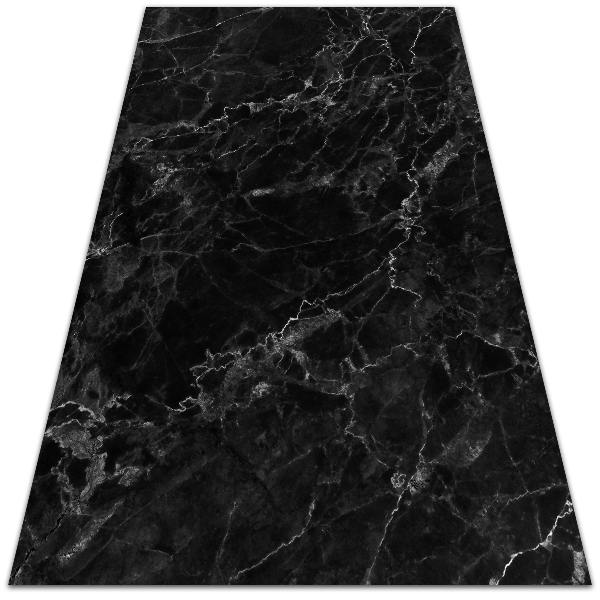 Modern balcony rug black marble