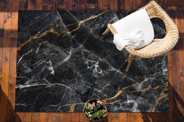 Garden rug amazing pattern Marble gold veins