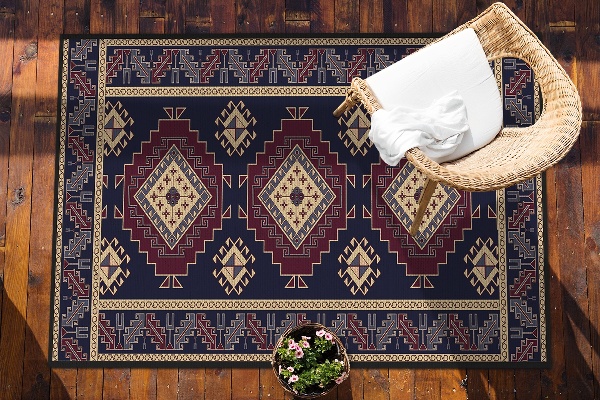 Beautiful outdoor mat geometric abstraction