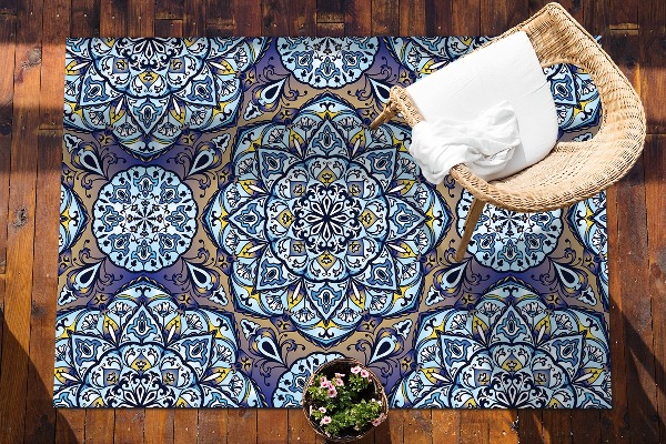 Terrace rug with print Mandala