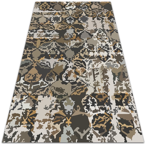 Outdoor mat for patio retro abstraction
