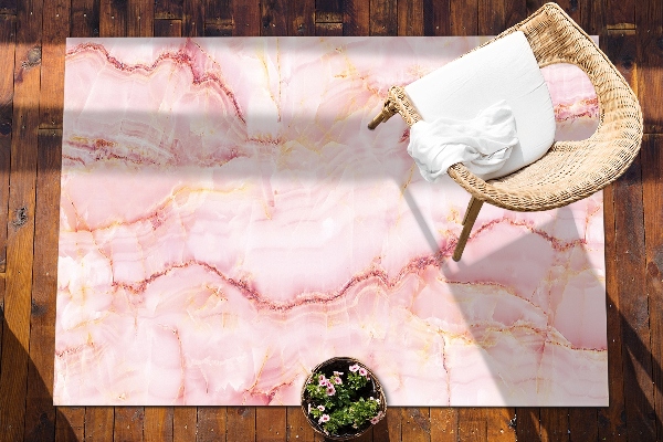 Modern balcony rug pink marble