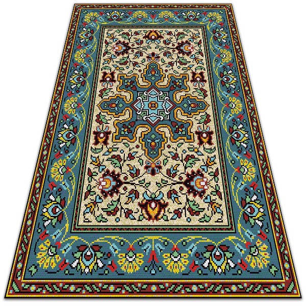 Amazing garden rug Colorful geometric patterns