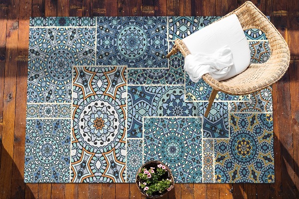 Garden rug amazing pattern Mandala patchwork