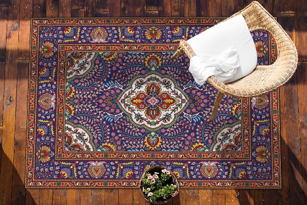 Outdoor terrace carpet folk style