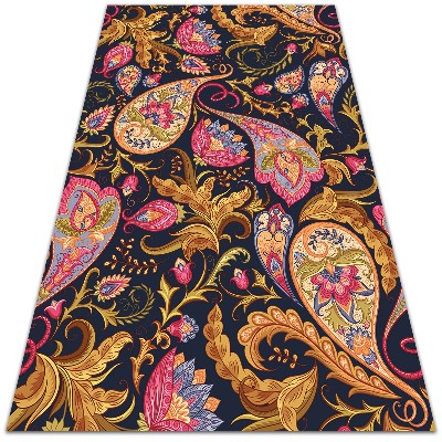 Outdoor mat for patio colorful Paisley