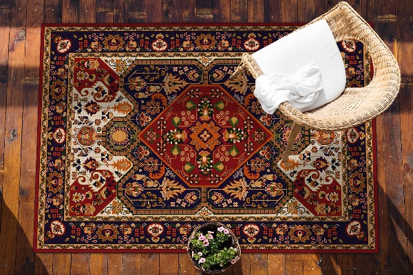 Outdoor rug for terrace rich patterns