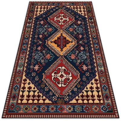 Terrace rug with print crosses