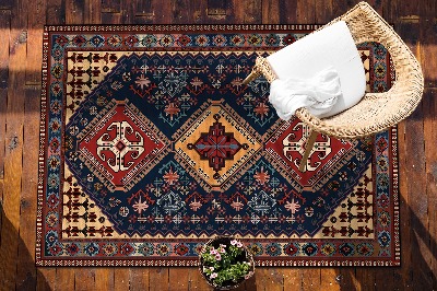 Terrace rug with print crosses