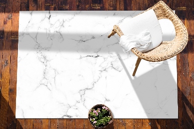 Modern terrace mat Marble black and white