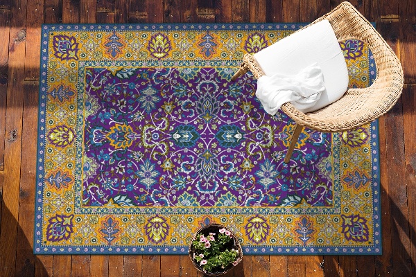 Printed carpet for terrace patio Persian style beautiful details