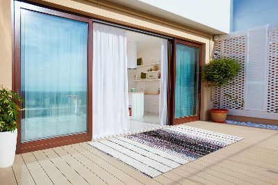 Carpet for terrace garden balcony colorful stripes