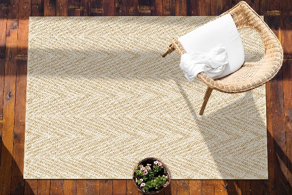 Modern balcony rug woven pattern