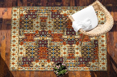 Garden rug geometric patchwork