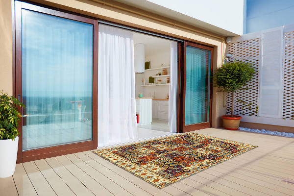 Garden rug geometric patchwork